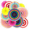 YBwanli 12pcs fasching karneval deko,girlande,hawaii deko,party deko,sommerdeko,deko gartenparty,einschulung deko,indische deko,pompons deko,regenbogen deko