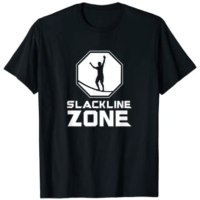 Lustiges Slackline Motiv für Slackliner T-Shirt