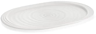 Guzzini - Tierra, Vassoio M in Plastica Riciclata - Bianco Latte, 39 x 26,5 x h 2 cm - 197400156