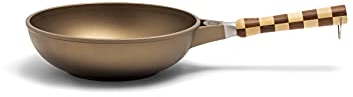 Wok Signature 28 cm - Wok für Induktion, antihaftbeschichtet, 28 cm, Mauro Uliassi - Professioneller Wok mit abnehmbarem Griff, auch im Ofen verwendbar