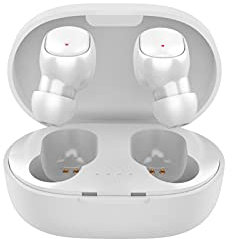 2023 - Auriculares inalámbricos Macaron a juego con Bluetooth 5.0, caja de carga portátil, auriculares Rundrivers para teléfono (blanco, talla única)