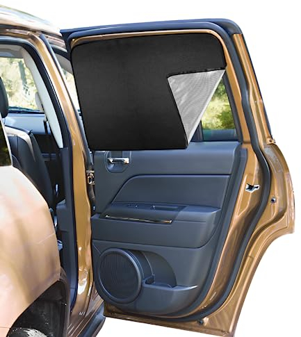 2er-Pack Sonnenschutz Auto Seitenscheibe, Magnetisch Auto Sonnenschutz Hinten mit UV Schutz, Schäden Durch Direkte Helle Sonne und Hitze zu Blockieren