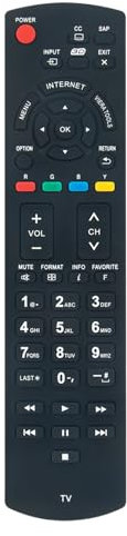 ALLIMITY N2QAYB000704 Ersatz Fernbedienung passend für Panasonic 3D TV TC-32LX24 TC-42LS24 TC-42LD24 TC32LX24 TC42LS24 TC42LD24