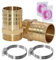 RUNYU Lot de 2 raccords de tuyau 1 AG en laiton 32 mm (1 1/4) - Raccord de tuyau avec 2 colliers de serrage et 2 bandes en téflon
