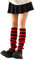 FANSU Stulpen Damen Leg Warmers Beinwärmer Frauen Winter Legwarmers Verdicken Bein Stulpen Mädchen für Tanz, Ballett, Fitness, Yoga (1 Paar,rot gestreift)