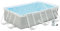 DecHome - Piscina fuori terra autoportante, 340x215x80 cm, PVC e Acciaio, Grigio
