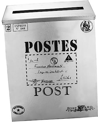 HOMSFOU 1 Stück Karton Retro Blechbriefkasten Blumentöpfe Adornos Navideños para Exterior Ornament Weihnachtsdekorationen Wohnkultur Zeitungskastenverzierung Jahrgang Metall