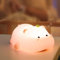 Umikk Soft Touch Silikonlampe, Berühren Nachttischlampe, Silikon Kaninchen nachtlamp für Kinderzimmer, USB Aufladbare tragbares LED Nachtlicht, Silikon Touch Lampe Soft Big Face Kaninchen