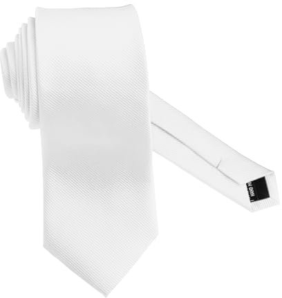 SycloPak Krawatten Für Herren Damen Männer Weiß,Tie,Schlips Herren,Nylon-Krawatten,Mens Ties,Moderne Einstellbare Schmal Elegant