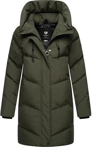 Ragwear Damen wasserdichter gesteppter Winter-Kurzmantel Avelin