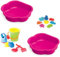 Water and Sand Pit with Accessories Outdoor Toy For Children From 3 Years Sand Pit With Lid Sandpit Toys Plastic Pool Kids Shell Paddling Pool Paddling Pool Hard Plastic Shell (Pink)