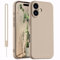 Kukiwhy für iPhone 16 Hülle Silikon Case,Dünne mit Microfiber Hanyhülle für iPhone 16 aus flüssigem Silikon mit Kameraschutz, Kratzfeste und stoßfeste Schutzhülle für iPhone 16 6.1''(2024) Khaki