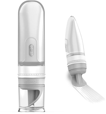 Eli & Ali Swiper Tube - No-Touch Cream Applicator with Refillable Silicone Cream Dispenser for Sunscreen, Diaper Rash, Tattoo Aftercare, Nipple, Progesterone & More - TSA Friendly - Grey, 1 Pack