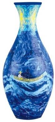 WANENGEDIY 3D Jigsaw Puzzle Vase for Flower, DIY Boat Flower Vase with Removable Cup and Stand, Home Décor and Valentine Puzzle 160 Pieces