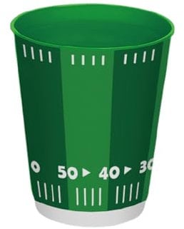 Lemicin 24 Pcs Football Field Plastic Cups, 12Oz Reusable Football Plastic Tumblers Party Supplies Sports Game Day, Drinking Cups Party Decorations for Kids Football Birthday Party Events