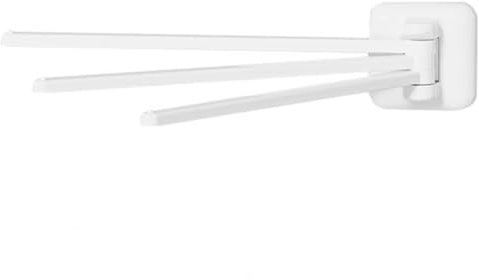 Sirxlevcy Barre Porte-Serviettes Murale Pivotante à 3 Bras, Porte-Serviettes Rotatif à 180° avec 3 Bras pour L'Organisation de la Salle de Bain et de la Cuisine