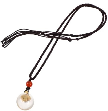 Beaupretty Collier Pendentif Verre Transparent Boule Creuse Ouvrable Pour Souvenir De Cheveux Bijou Léger Pour Couples