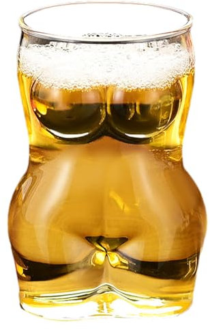 Tasse à bière personnalisée en forme de corps – Verre fantaisie fantaisie en forme humaine sexy, tasse à bière de grande capacité | Passe au congélateur et au lave-vaisselle pour cocktails, vin ou
