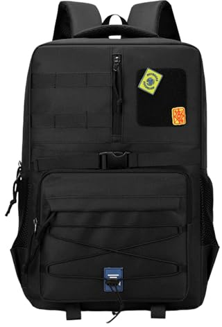 35L Outdoor-Taktikrucksack Sport Reisen Bergsteigen Wandern Camouflage Rucksäcke Schwarz Großes Fassungsvermögen Businesstasche mit Rückengurt