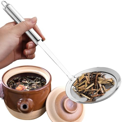 Miyanvuo Espumadera - Espumadera Cocina Acero Inoxidable - Filtro Cuchara Malla Fina Antioxídante Para Sopa Té Leche Soja Frituras,Fideos Caldo Jugos Té Infusiones