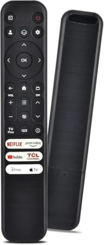 Solo per TCL Google TV telecomando di ricambio, RC813 compatibile con TCL QM8/QM7/Q7/Q6/Q5/S5/S4/S3 4K UHD HDR LED QD-Mini LED QD-Mini Smart TV