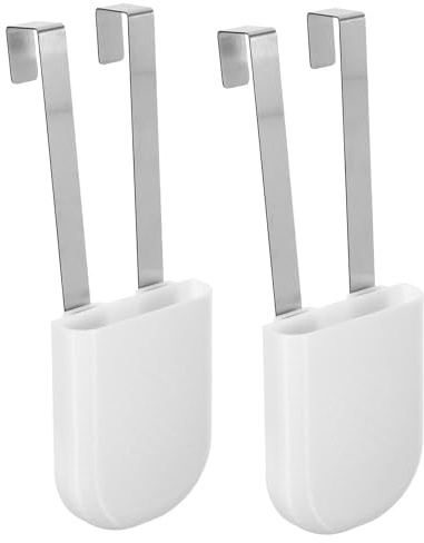 jojofuny 2pcs Hanging Toilet Tank Cleaning Tablet Holder Sturdy Bracket for Toilet Bowl Cleaner Tablets Compact 7.39x2.63x0.83in Design for Preventing Residue Build-up