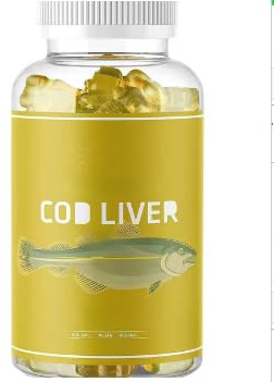 Olio di fegato di merluzzo, senza zucchero per adulti, cuore e occhi, senza glutine, non OGM, pectina, funzionalità cerebrale e salute delle ossa | Integratore di olio di pesce,