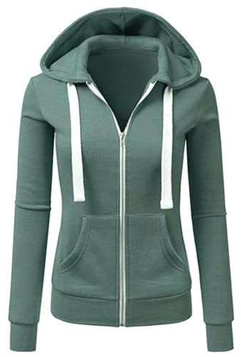 KEBORUILA Damen Jacke Sweatjacke Hoodie Sweatshirt Pullover Oberteile Kapuzenpullover