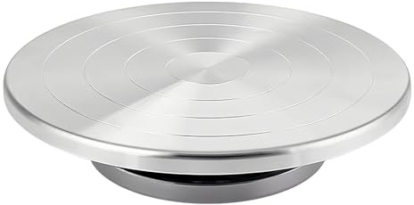 Töpferscheibe, 25cm Aluminium Drehscheibe DIY Tonwerkzeuge Doppelseitige Kuchenkeramik Drehscheibe, 360° Rotating & Non-Slip for Ceramics, Clay Figures and Crafts, Keramik, Clayfiguren und Basteln