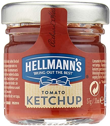 Hellmann's Tomato Ketchup Mini Glas (perfekte Serviergröße im Gastraum) 1er Pack (80 x 33ml)