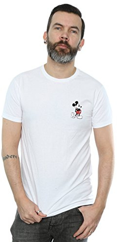 Disney Men's Mickey Mouse Kickin Retro Chest T-Shirt