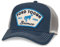 AMERICAN NEEDLE Valin Mesh Trucker Snapback Hat, Ford Bronco Tough, Ivory/Navy (FORD-1709A)