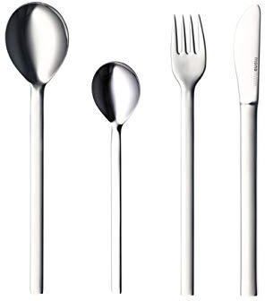 mono-a Besteck-Set 60793, 4-teilig, Messer kurze Klinge, hochglanz poliert