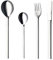 mono-a Besteck-Set 60793, 4-teilig, Messer kurze Klinge, hochglanz poliert
