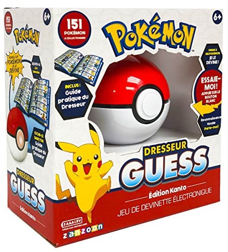 BANDAI - Pokémon - Dresseur Guess Edition Kanto - Jeu électronique Poké Ball - Jouet interactif, sans écran, à Reconnaissance vocale - Jeu de devinette Quiz Pokémon - Jouet Enfant 6 Ans et + - 80598