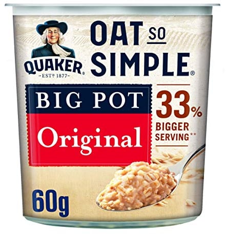 Quaker Oat So Simple Original Porridge Big Pot 60 g (Pack of 8)