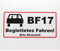 Auto Magnetschild Begleitetes Fahren, BF17, 20 x 10 cm