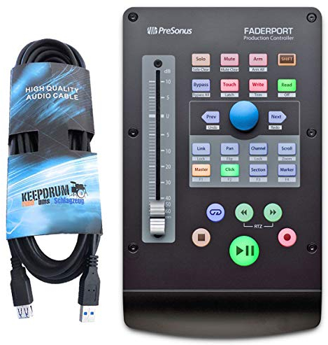 Presonus Faderport V2 DAW-Controller + Keedprum USB Verlängerungskabel