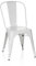 hjh OFFICE 645037 Bistrostuhl VANTAGGIO Brush Metall Matt Weiß im Industry-Design, stapelbar