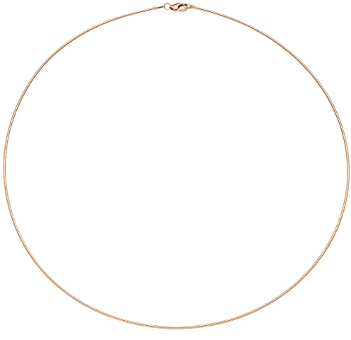 Jobo Damen-Halsreif aus 925 Sterling Silber rosegold vergoldet 1,1 mm 42 cm