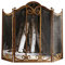 Funkenschutzgitter Kamin Funkenschutz, Bronze-Finish Iron Fire Screen-Gitter, Feuerschutz for Kamin und Ofen, Freistehend for Feuerschutz Kamin - 45 × 35.4in