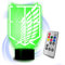Attack on Titan Lampe, Anime LED Lampe mit 3D Darstellung, sechs wechselnde Farben, dekorative Lampe aus Acryl, mit Fernbedienung, Nachtlicht, einzigartige und coole Geschenkidee für AOT-Fans
