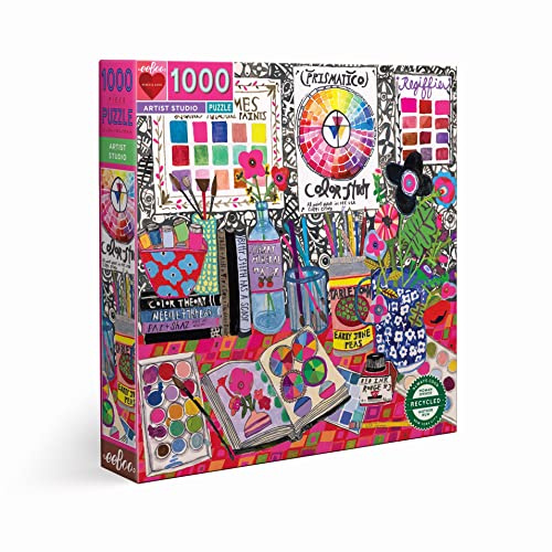 eeBoo PZTATS Künstlerstudio-Erwachsene Puzzle 1000 Teile aus recyceltem Karton