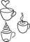 Ferraycle 3 Stück Kaffeetassen-Metall-Wandkunst, Draht, Kaffeebar, hängende Dekoration, Café-Thema, Vintage, rustikales Metallschild für Küche, Restaurant, Geschäft, Zuhause, Büro, Zubehör