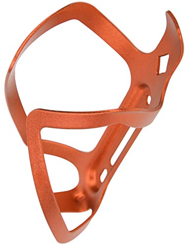 Keenso Aluminium Fahrrad Trinkflaschenhalter - Flaschensichere Halterung für Rennrad, Mountainbike, Faltrad (Orange)
