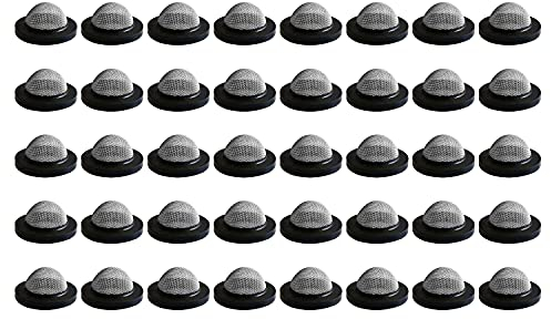 Hsthe Sea Lot de 40 pommeau de douche avec filtre à étanchéité pour tuyau flexible, rondelles en caoutchouc avec joint en acier inoxydable avec grille de filtre pour pommeau de douche