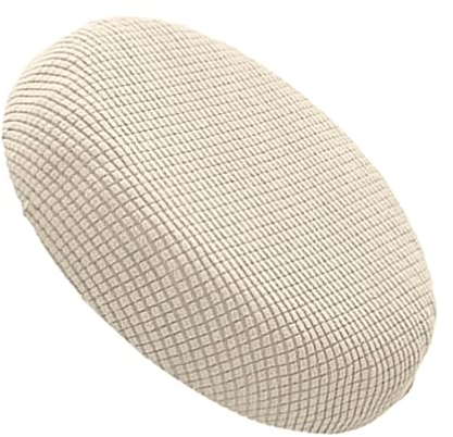 BESPORTBLE Rund Hocker Bezug Stretch Stuhlbezug Hockerbezug Waschbarer Stuhlhülle Stretch Schonbezug Stuhl Sitzbezug für Barhocker Bistrohocker Protector Drehbarer Hocker Schonbezug Beige