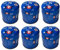 Akkaya 6 x 190g Joy Campinggas, Gas Kartusche, Gaskartusche, Stechkartusche, Butangas für Camping, blau