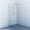 VBChome Walk In Duschwand 100 x 190 cm Chrom Profil Duschtrennwand Glaswand mit Stabilisator Klarglas Gehärtetes Glas Elegant Modern Hohe Qualität