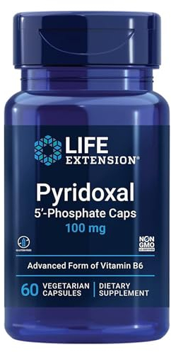 Life Extension, Pyridoxal-5-Phosphate, Dépôt, Tous les 5 Jours 1 Capsule, 100mg, 60 Capsules végétaliennes, Sans Gluten, Végétarien, Sans Soja, Sans OGM